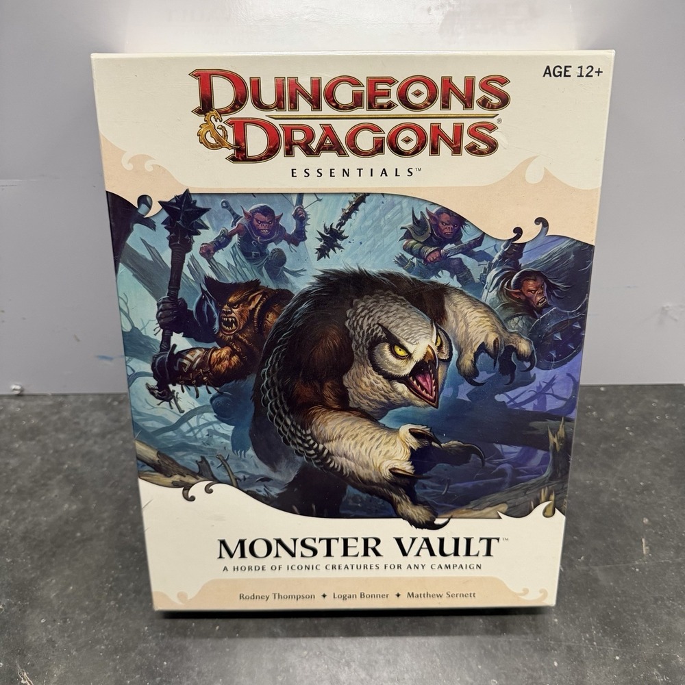 Dungeons & Dragons 4e: Monster Vault Box Set Complete Unpunched 4th Essentials